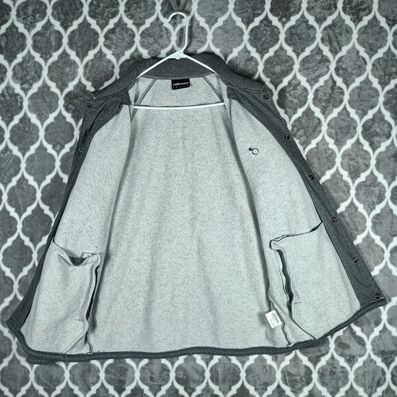 The Hundreds Tango Hotel Jacket Men XL Gray Snap Front Wool Blend Streetwear - Picture 4 of 12